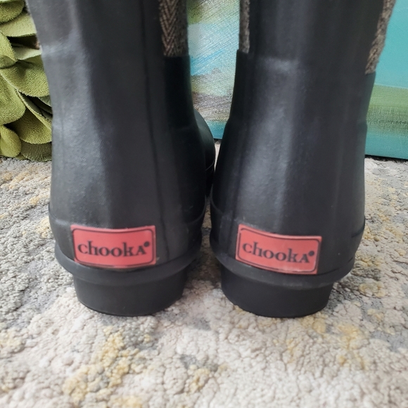 Chooka Mid Calf Racer Herringbone Waterproof Rain - Picture 11 of 14